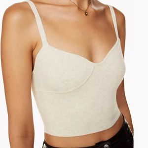 Wilfred Sicily sweater bustier top (Heather Birch)